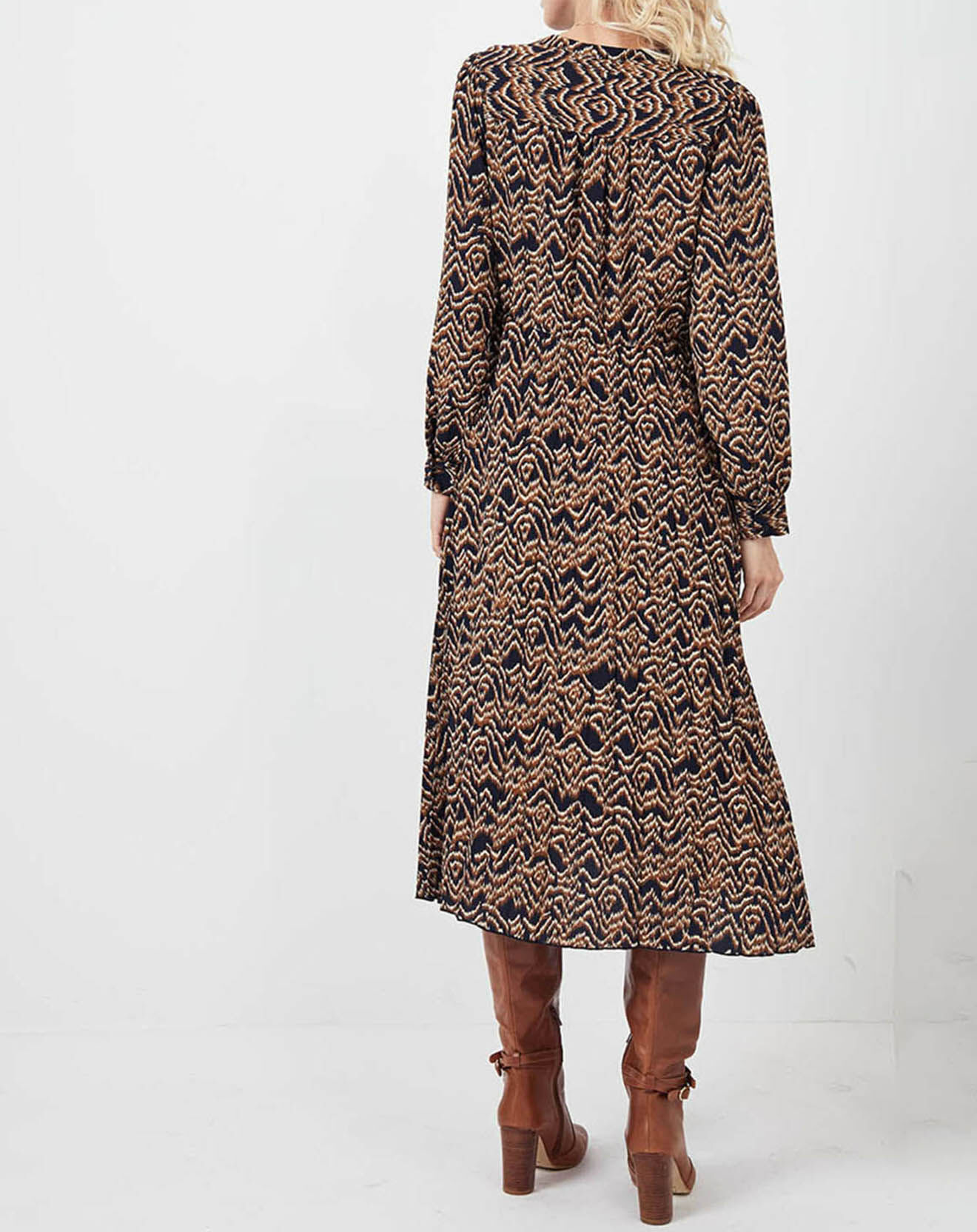 See u Soon Robe Sureau imprimée noir/marron
