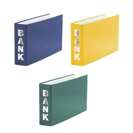 Livepac Office Bankordner für Kontoauszüge 140 x 250 mm, 3 Stück in 3 Farben