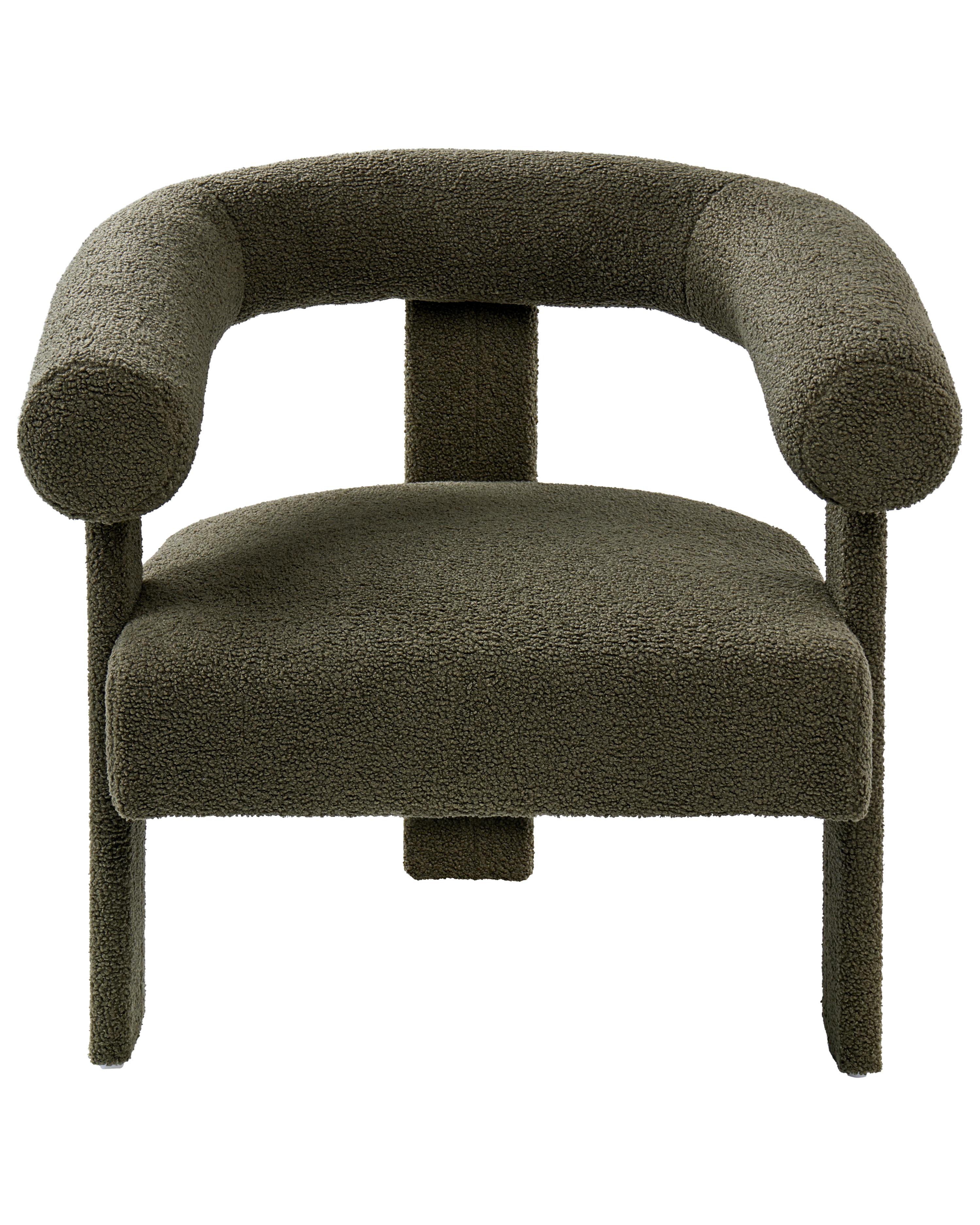 Fauteuil ILBRO Bouclé Donkergroen
