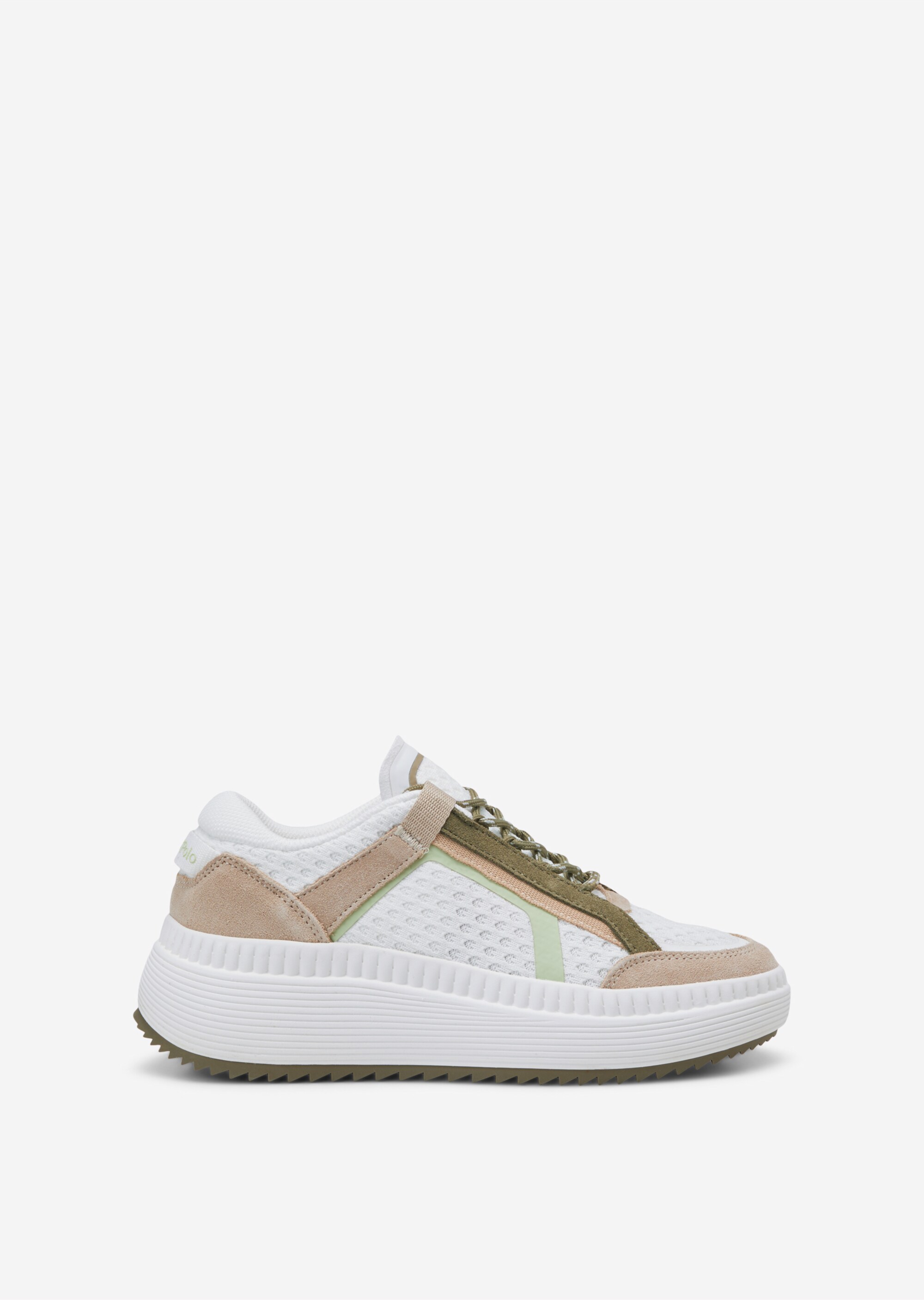 Sneaker aus Mesh und Veloursleder