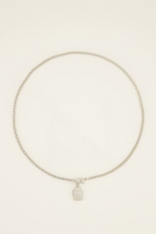 Schakelketting met zirkonia initial