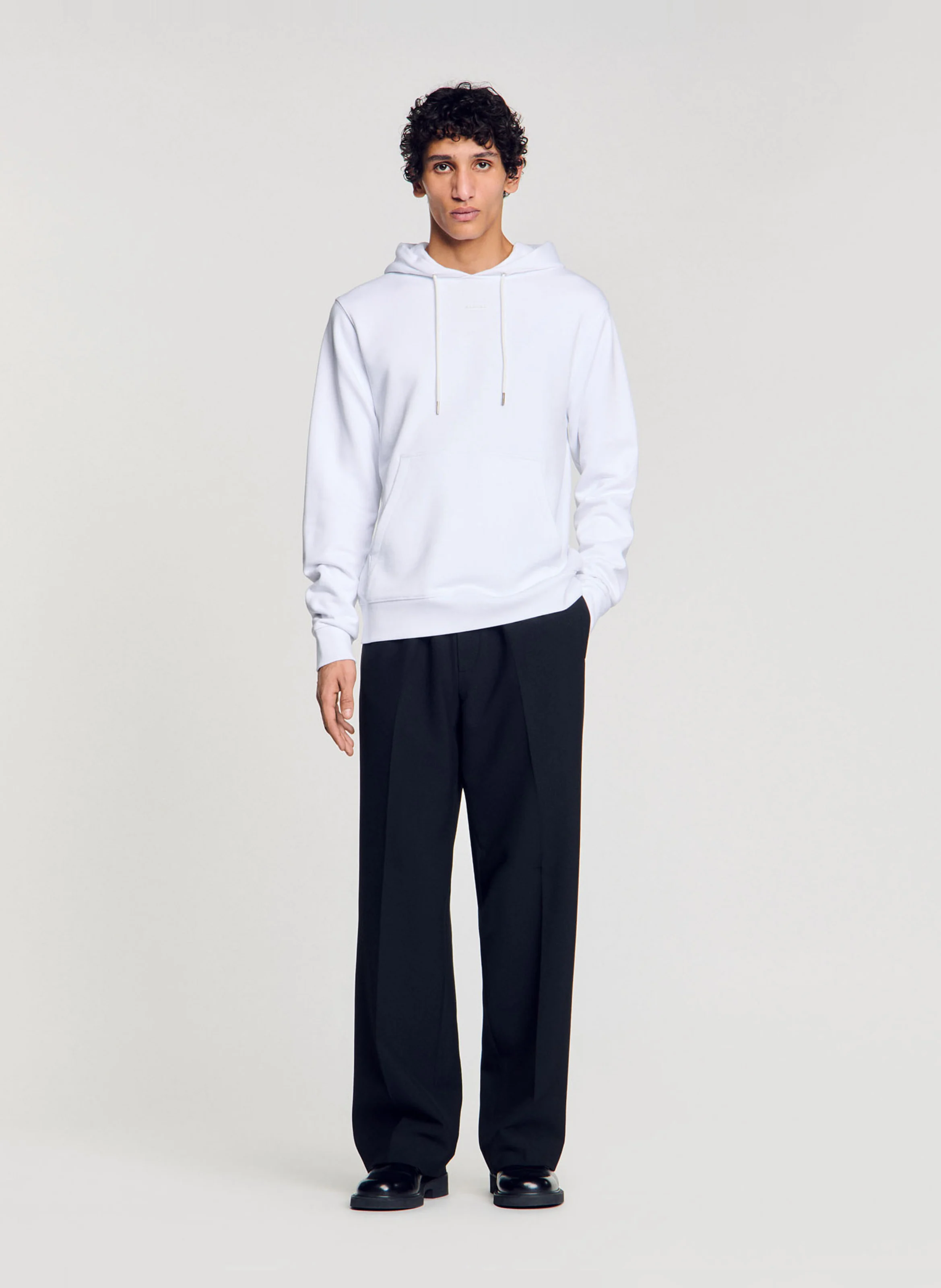 Sweat droit en coton | Blanc