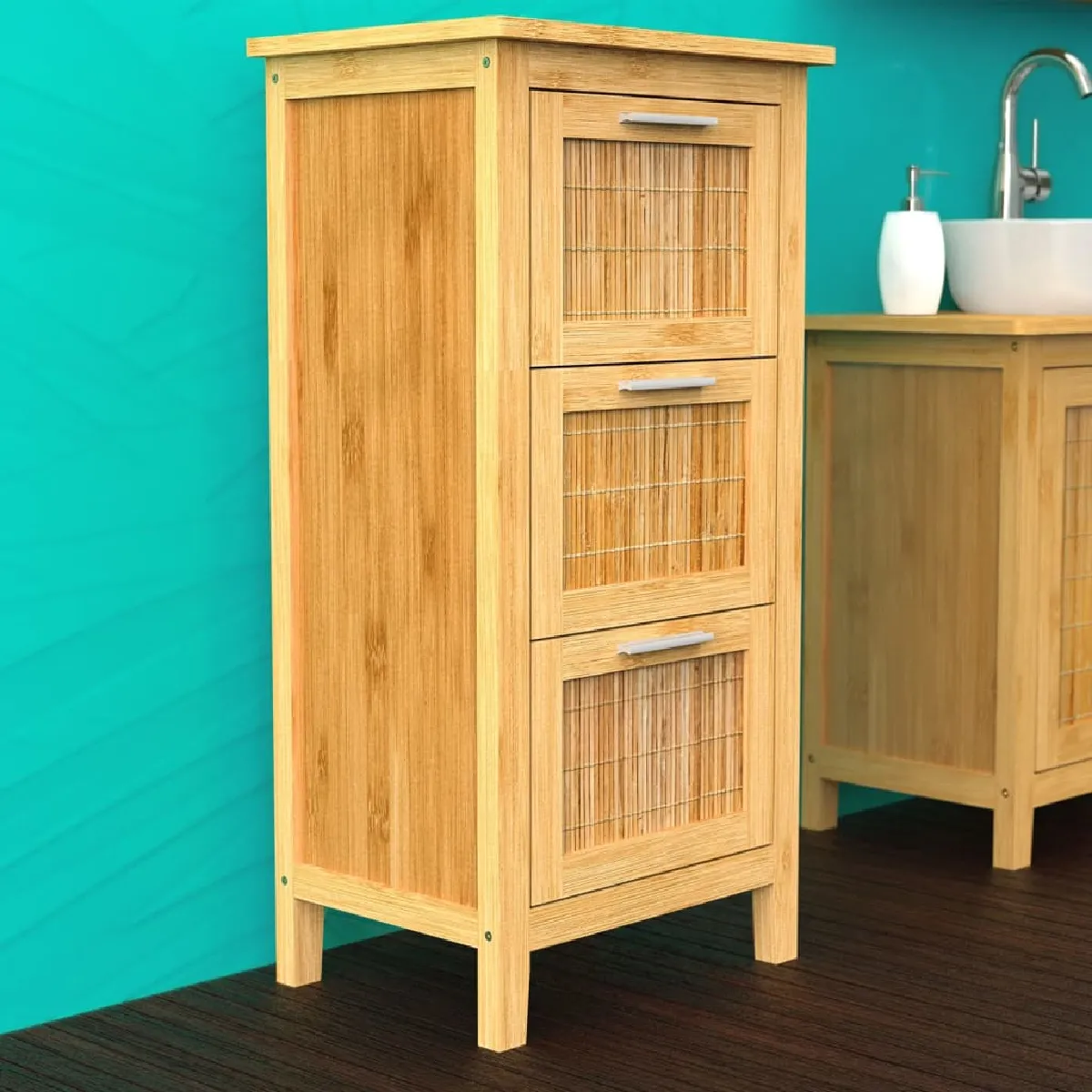 EISL Armoire de Salle de Bain avec 3 Tiroirs