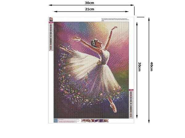 Diamond Painting / DIY 5D Diamantmaling - 30x40cm – Ballerina