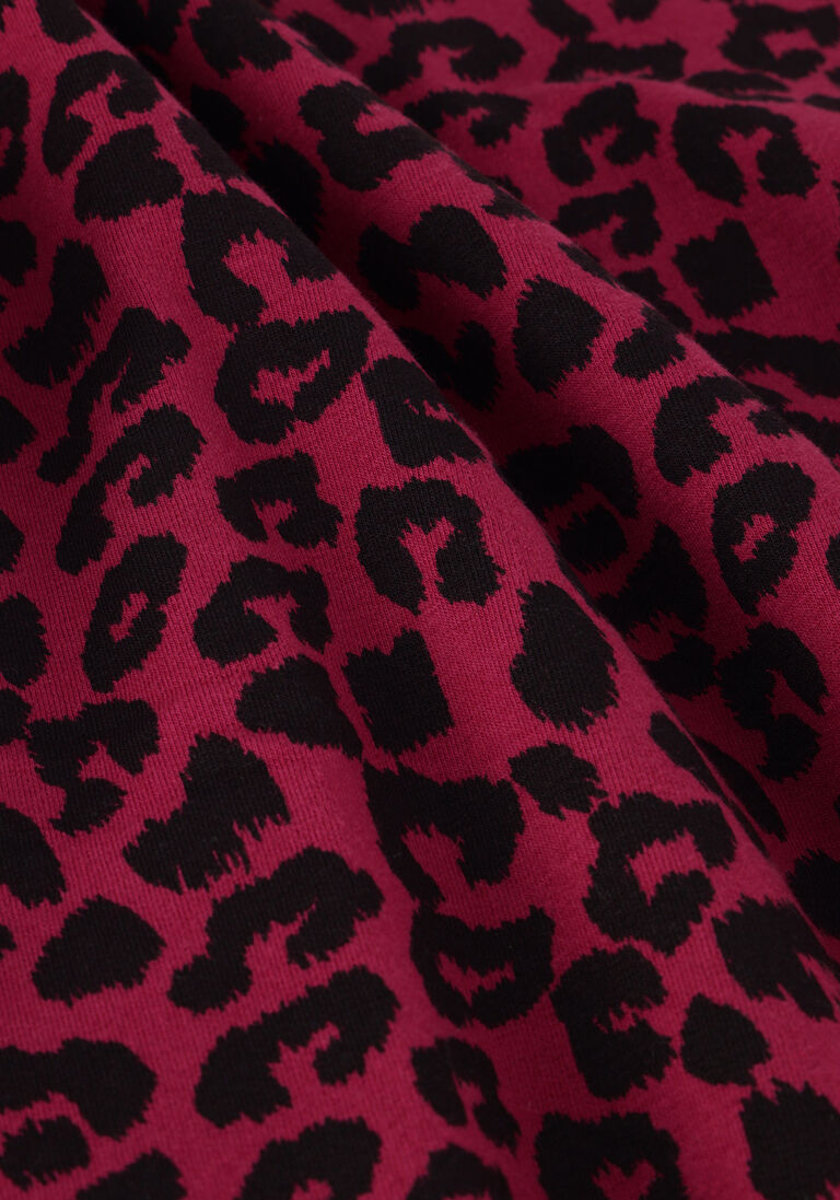 DAILY BRAT roze daily brat sweater leopard ruffle sweater orela purple