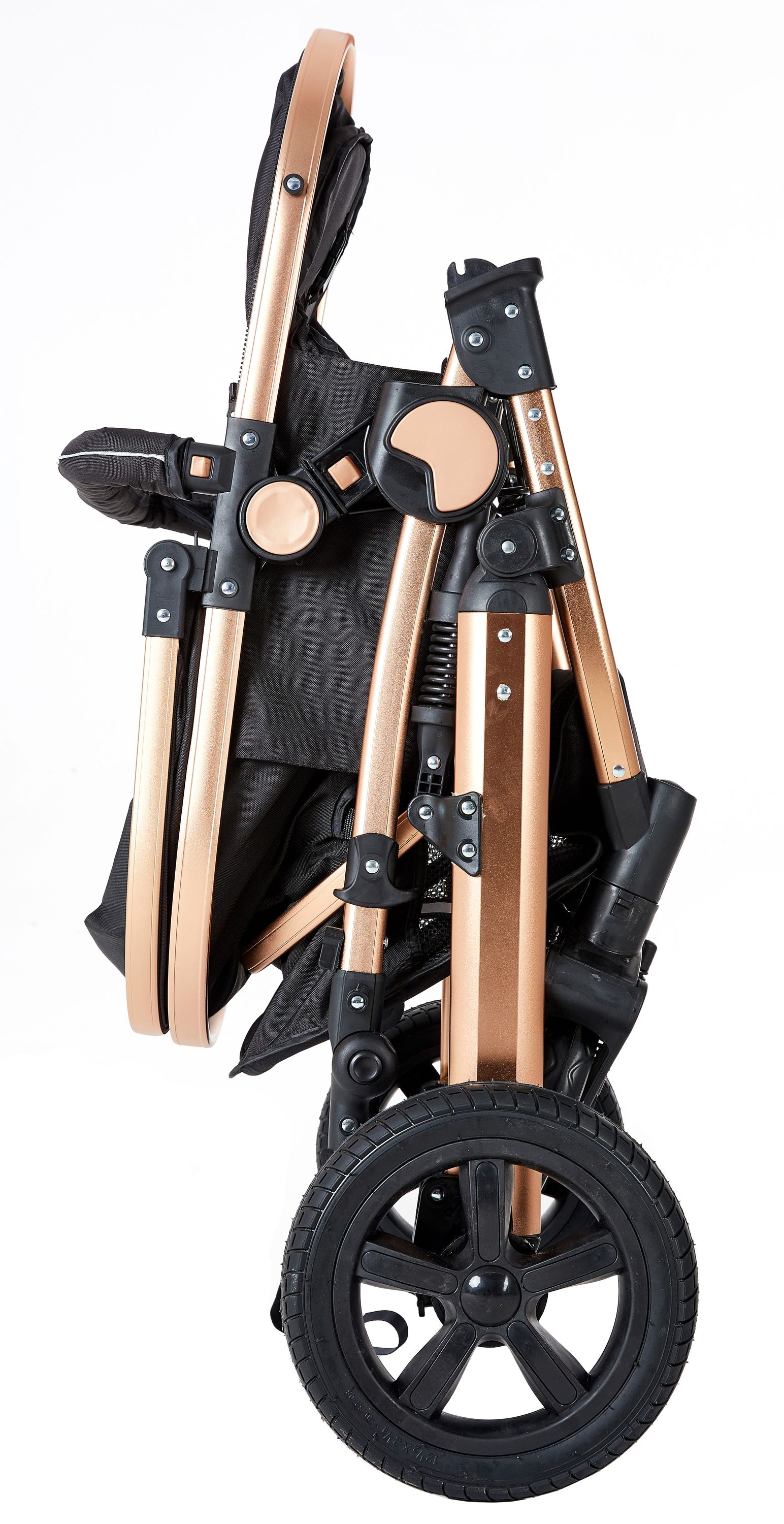 Kinderwagen COZY 2-in-1 schwarz/gold