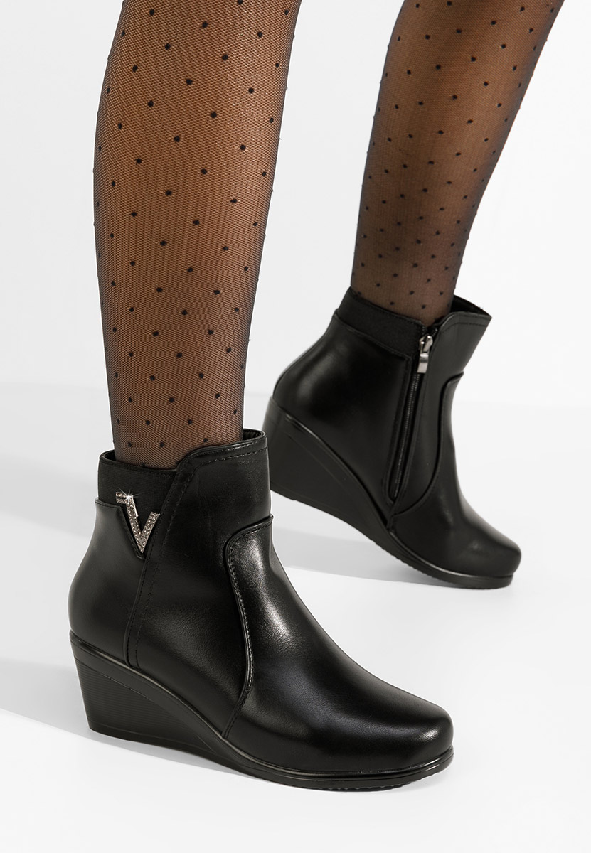 Bottines compensées noires Siloria V3