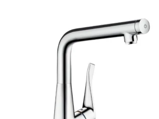 HansGrohe Metris Select køkkenarmatur med select knap