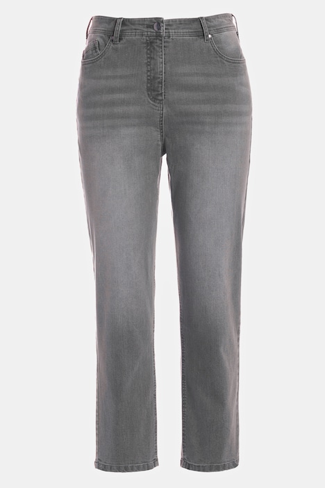 Mom-Jeans, innen bedruckt, weiter 5-Pocket-Schnitt