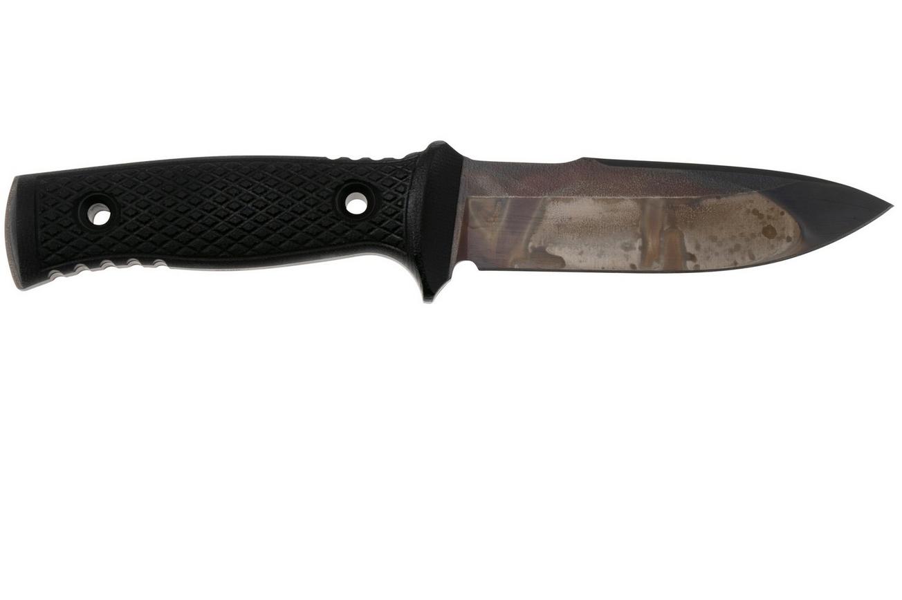 TRC M-1SL Apocalyptic Finish M390, Black Canvas Micarta, Kydex Sheath, survivalmes