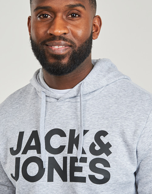 Jack & Jones - JJECORP LOGO SWEAT HOOD - Gris