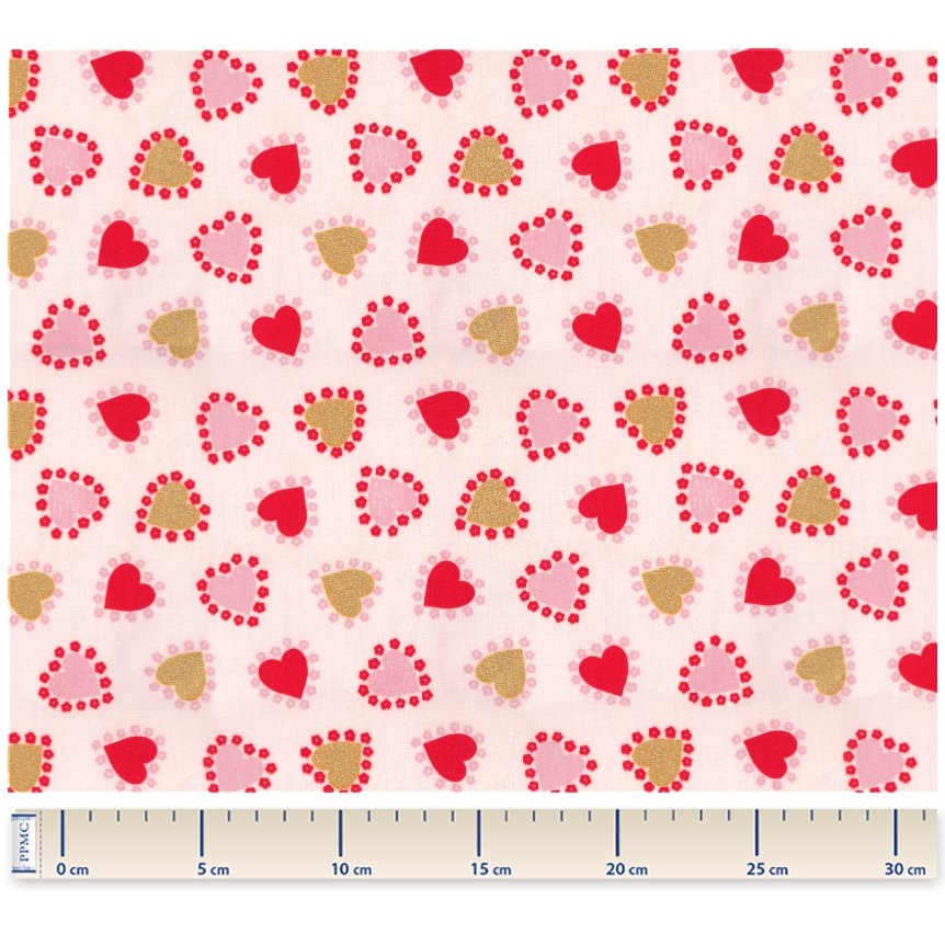 Tissu Voile Petits Coeurs