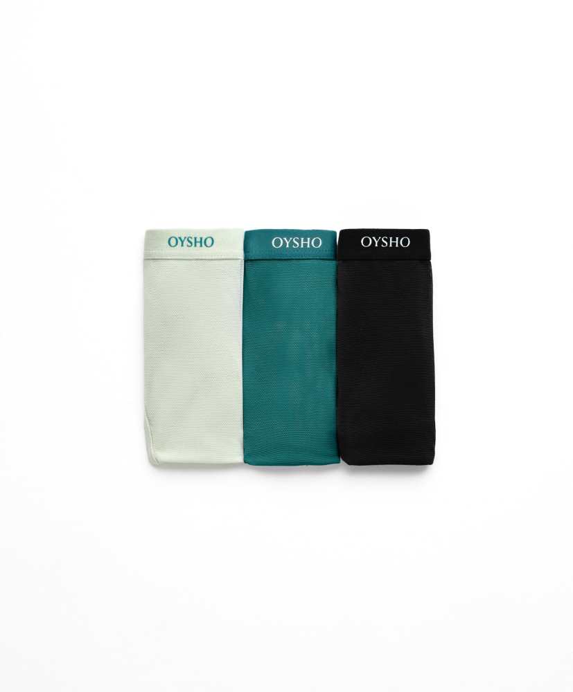 Conjunto de 3 calcinhas fio dental com alça de tule