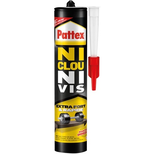 Colle fixation ni clou ni vis - extra fort- prise rapide - spécial bois - 3