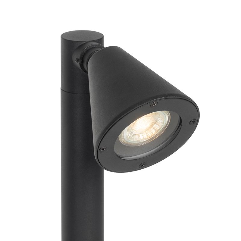 Modern buiten paaltje zwart 60 cm IP44 verstelbaar - Ciara