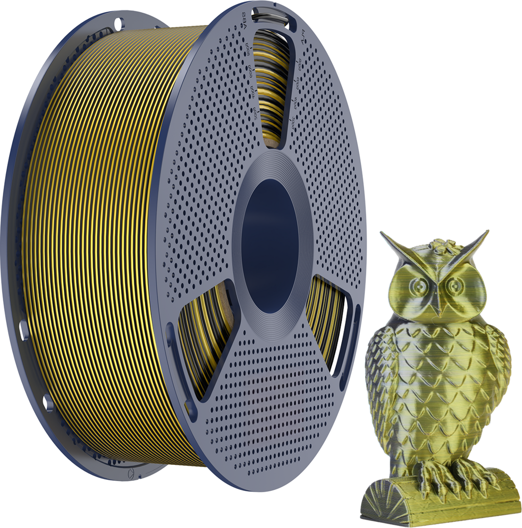 SUNLU  Silk PLA+ Dual Color Black Gold, 1,75 mm / 1000 g    Zweifärbiges PLA Material mit glänzendem Finish