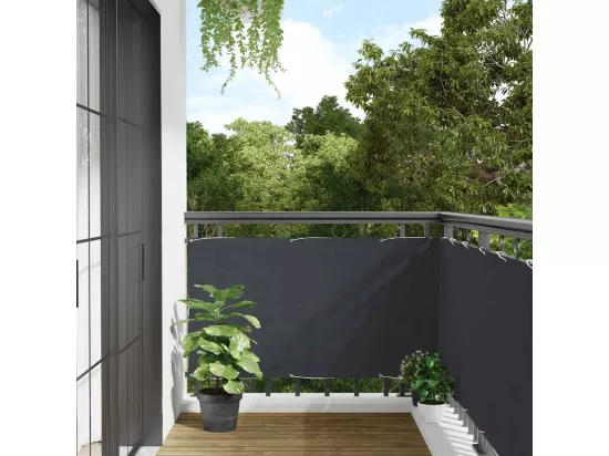 écran d'intimité de balcon anthracite 500x75 cm PVC