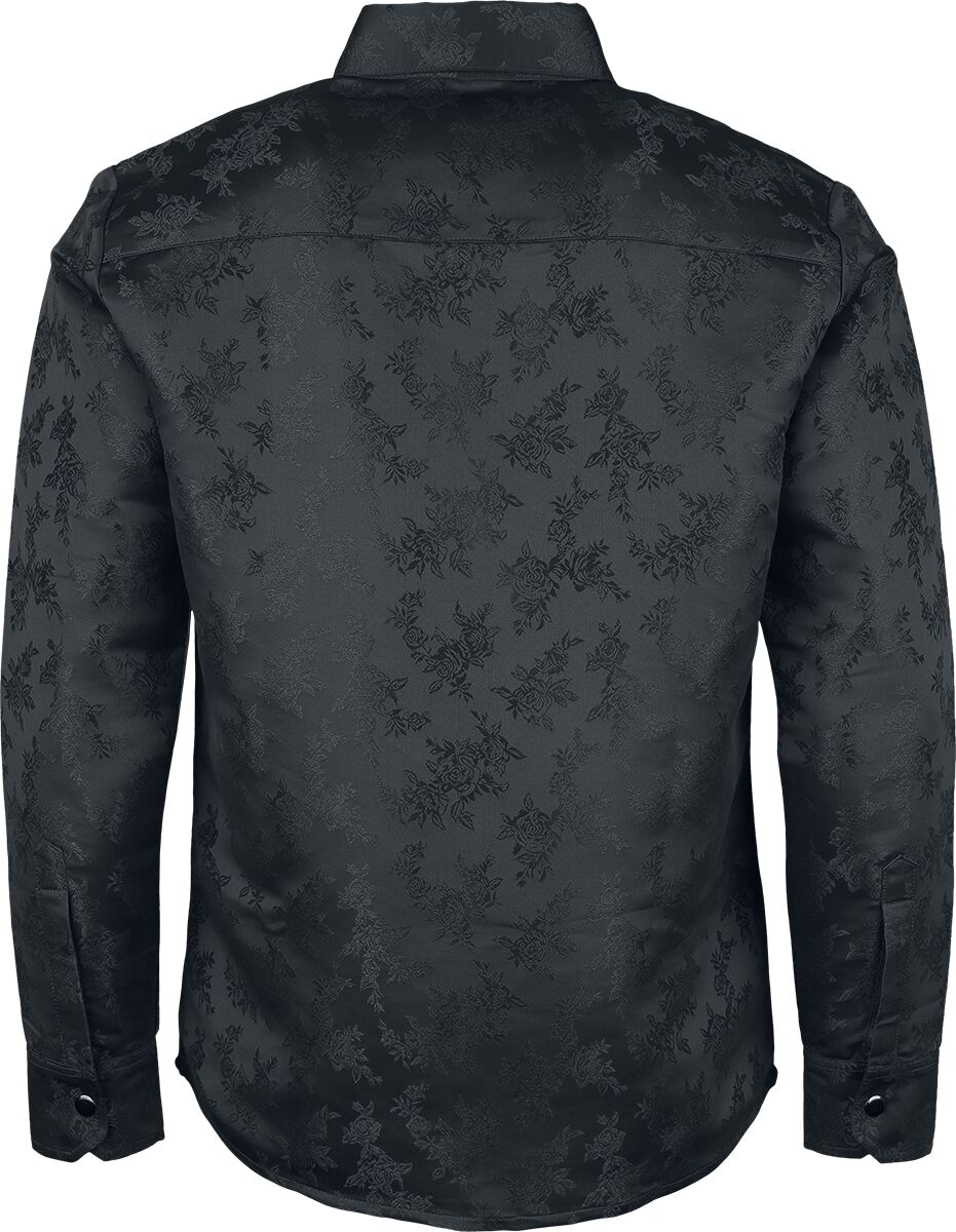 Woven Rose Shirt | Gothicana by EMP Chemise manches longues