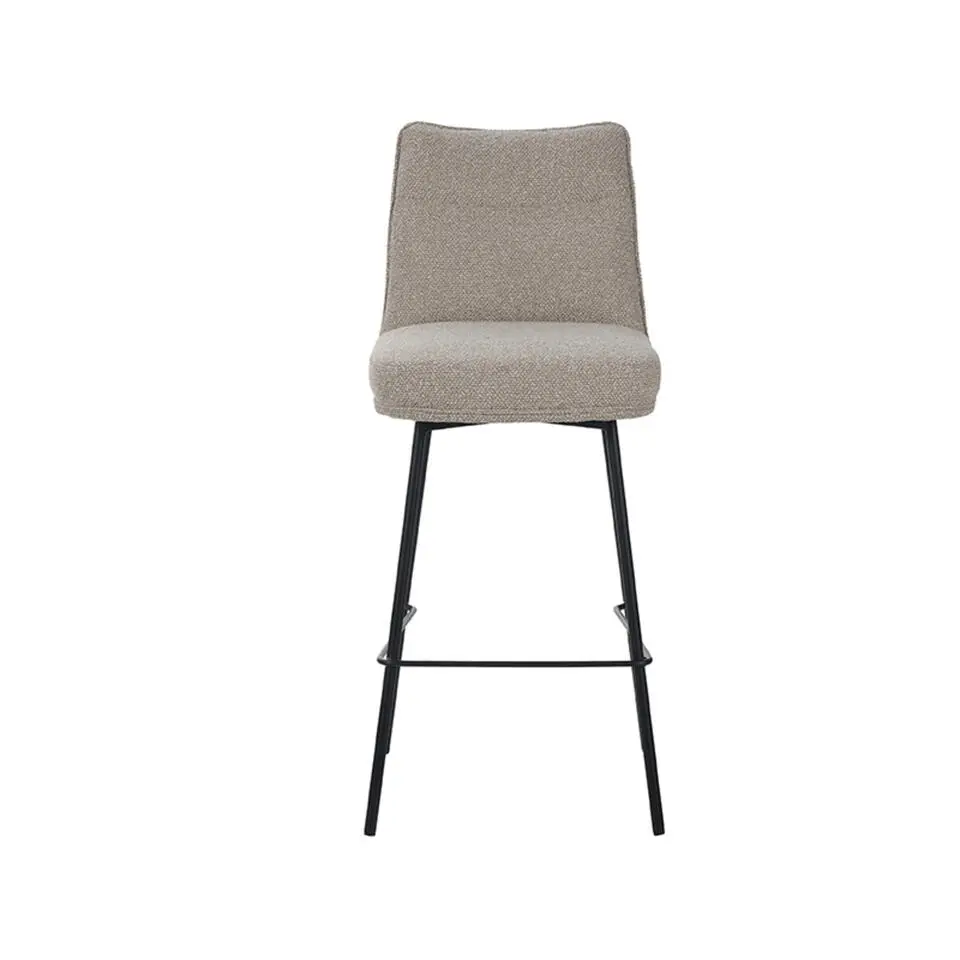 LABEL51 Barkruk Lennon - Naturel - Boucle - set van 2