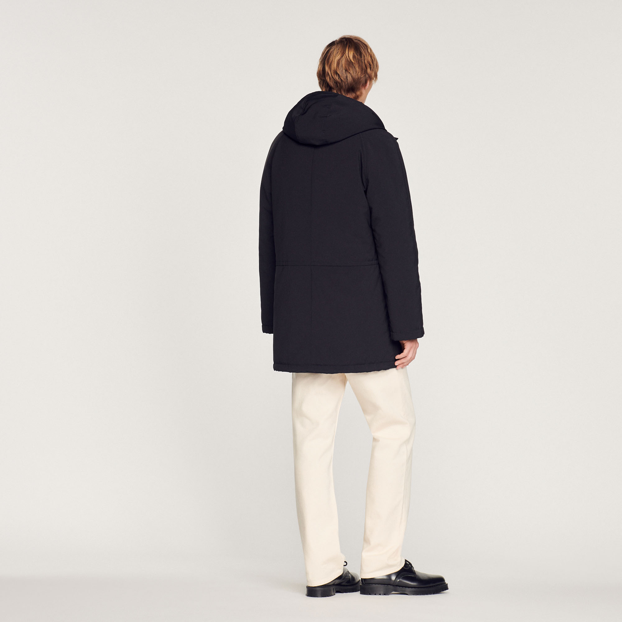 Parka molletonne en tissu technique
