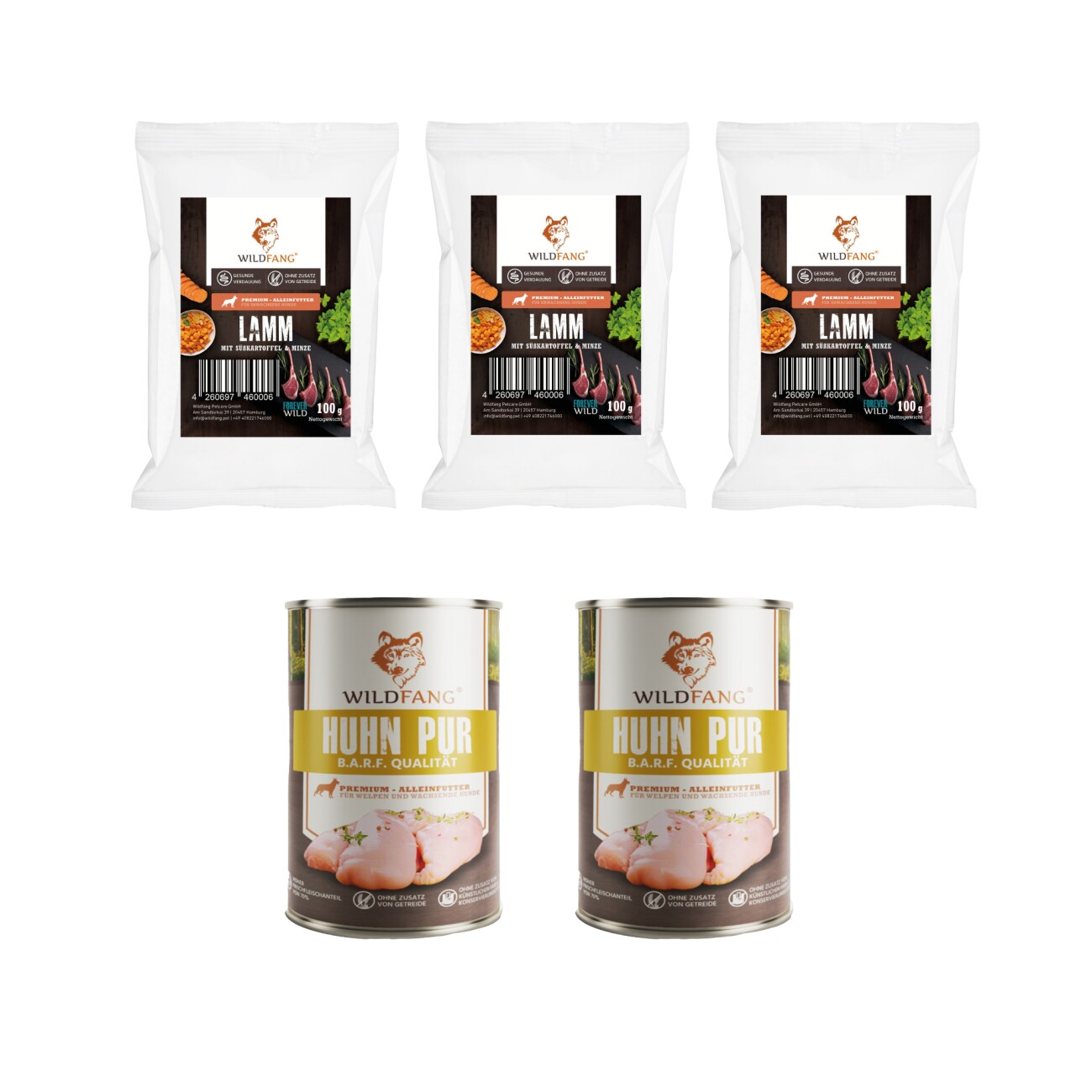 Wildfang Genussbox Adult - Trocken- & Nassfutter Huhn Lamm