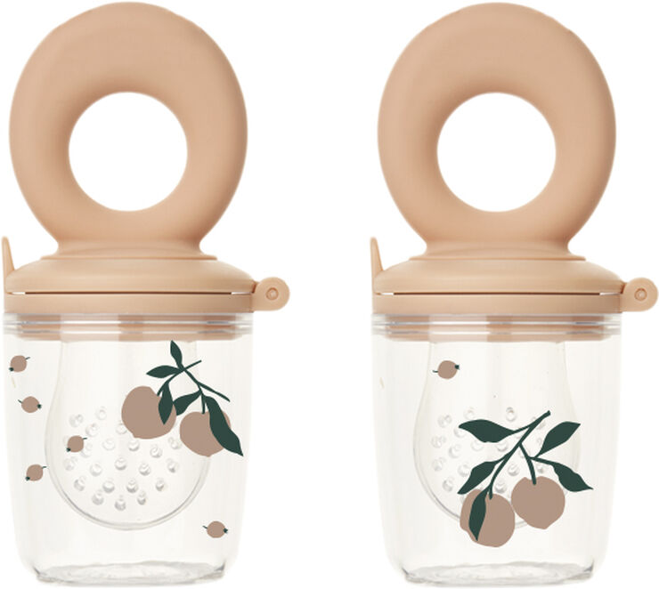 Liewood Miranda Printed Food Feeder 2-Pack Peach / sea shell