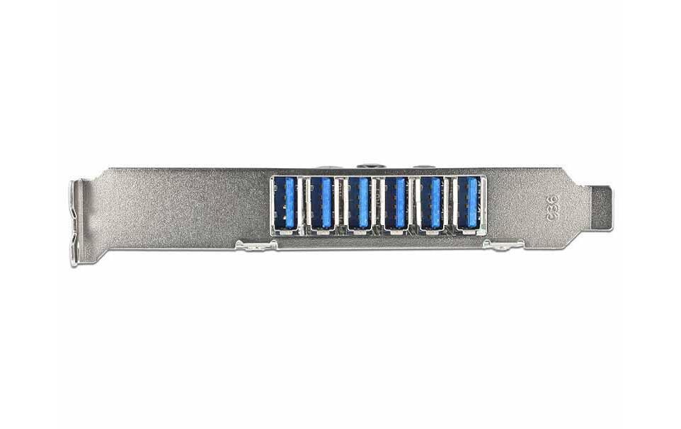 PCI-Express-Karte 89377 USB 3.0 - 6x extern + 1x internPCI Express-Karte mit 6 USB 3.0 Anschlüssen
