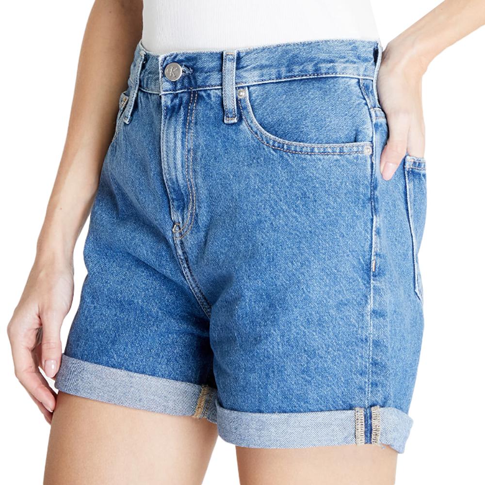 Calvin Klein Jeans Short Mom Bleu Femme Calvin Klein Jeans J20J222801