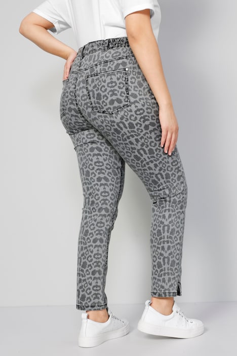 Jeans, Slim Fit, Animalprint, 5-Pocket