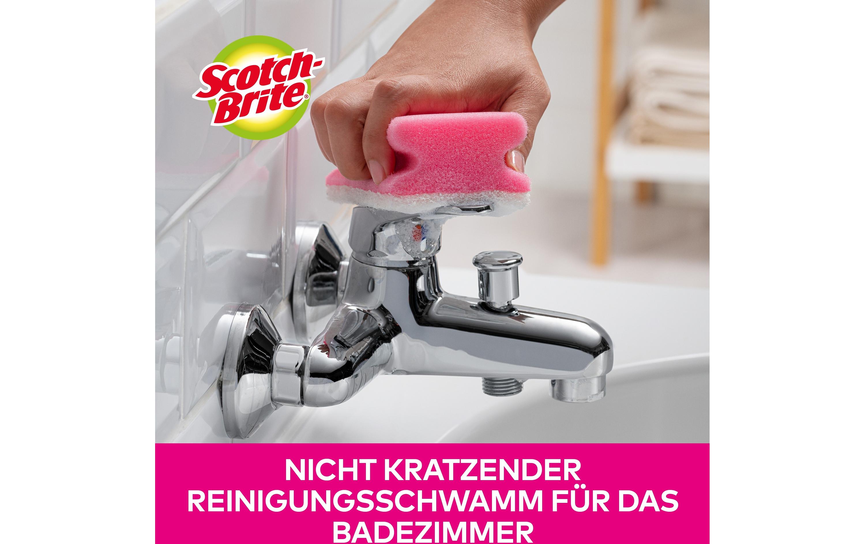 Schwamm 3M Scotch-Brite Bad 16 Stück PinkReinigungsschwamm