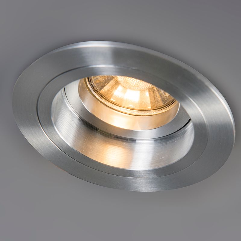 Set van 6 Inbouwspot rond aluminium draai- en kantelbaar - Chuck