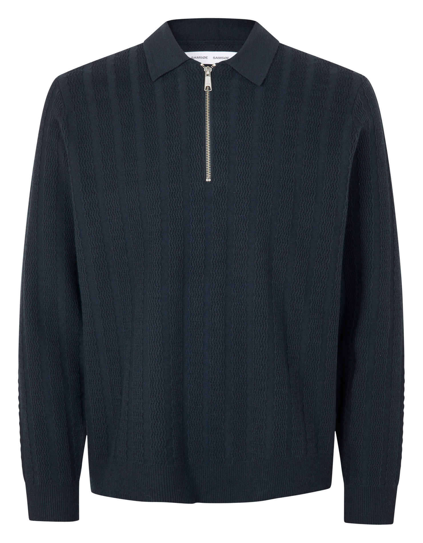 GABRIEL - Polo regular manches longues| Bleu
