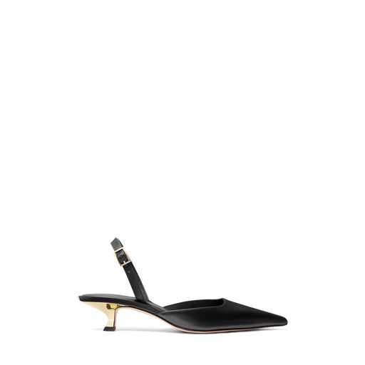 Michael Kors Luna Slingback Kitten Pumps, Black, 39