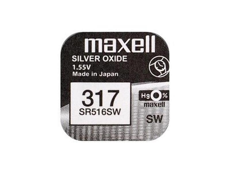 Maxell Europe LTD. Knopfzelle 317 SR516SW , 10 Stück Typ SR516SW (317), 1 Stück