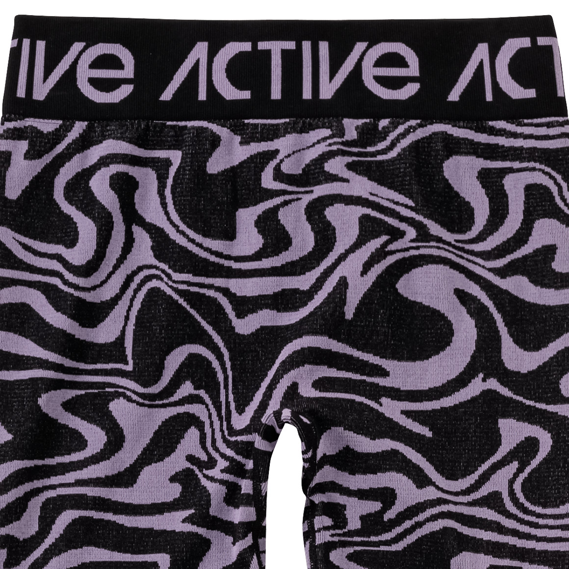Beatwear Mädchen Sport-Leggings mit Rippstruktur dunkellila / schwarz