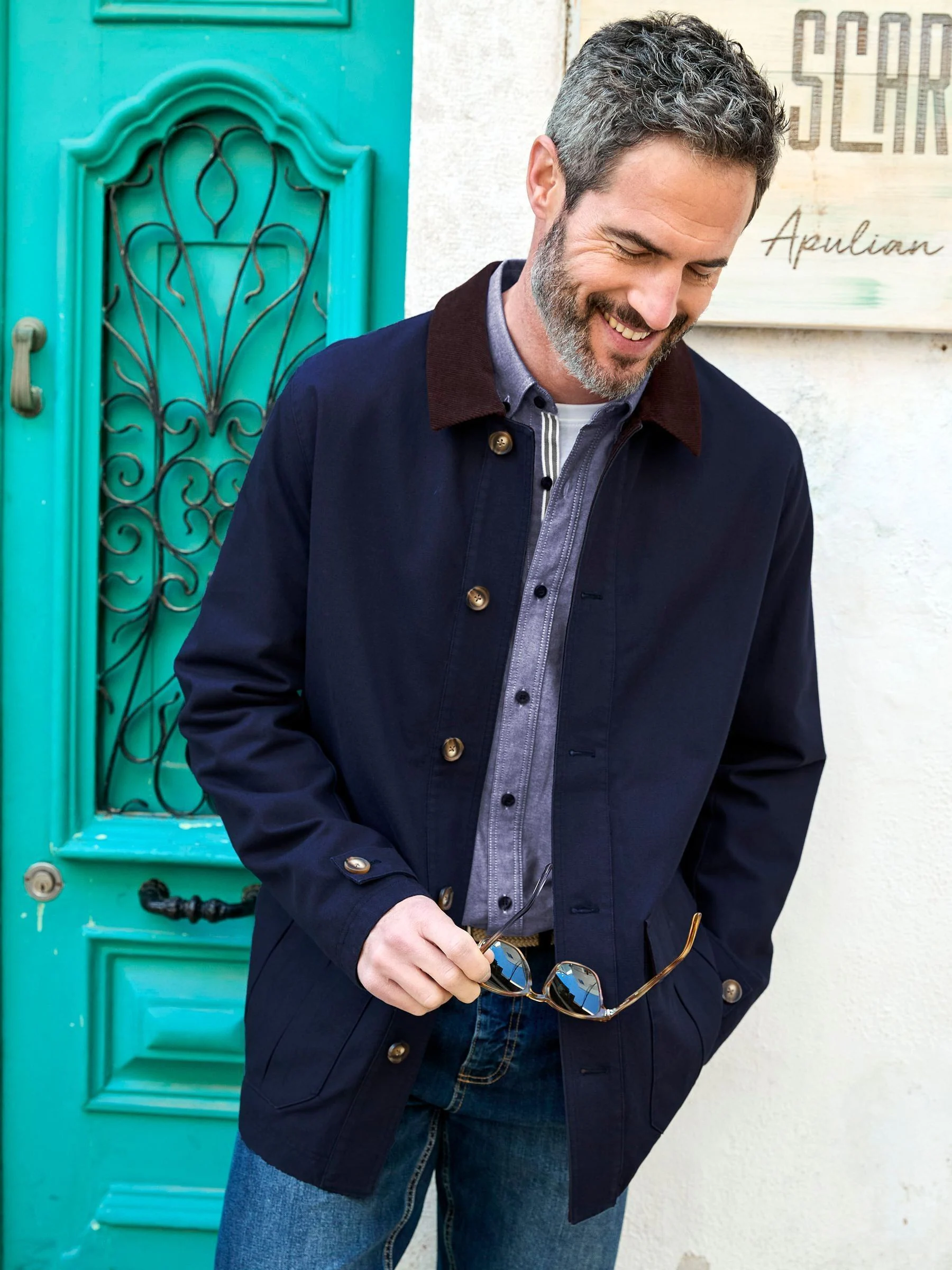 Blauw - Cotton Traders Classic Canvas Field Jacket