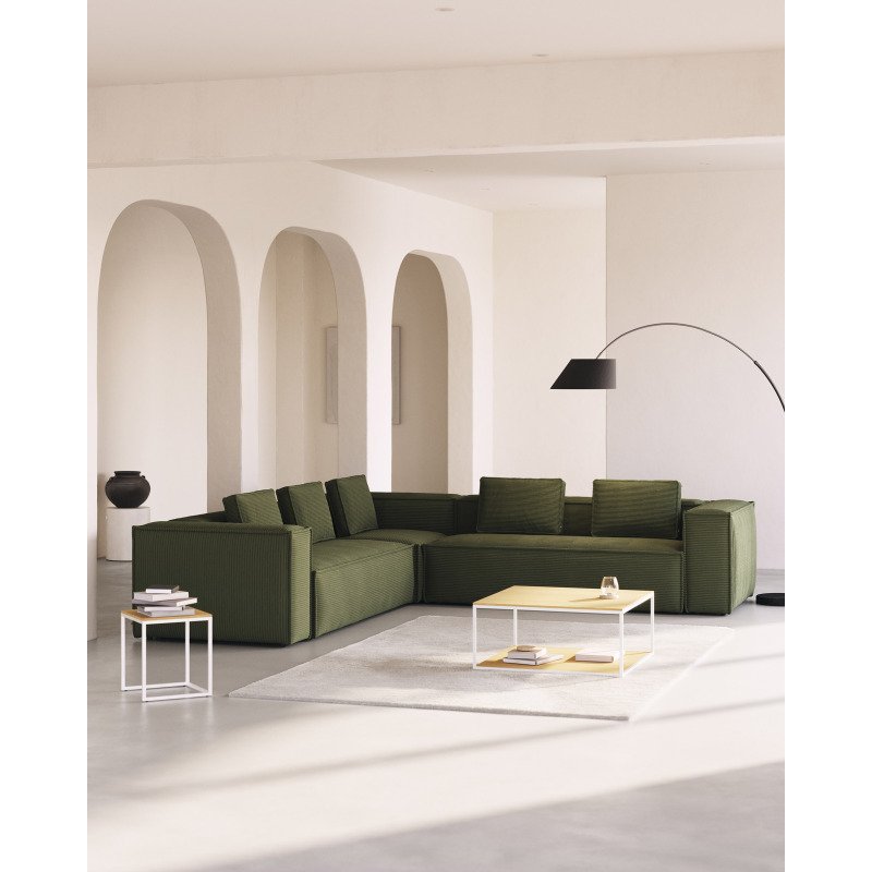 Canapé d’angle Blok 6 places vert 320 x 320 cm