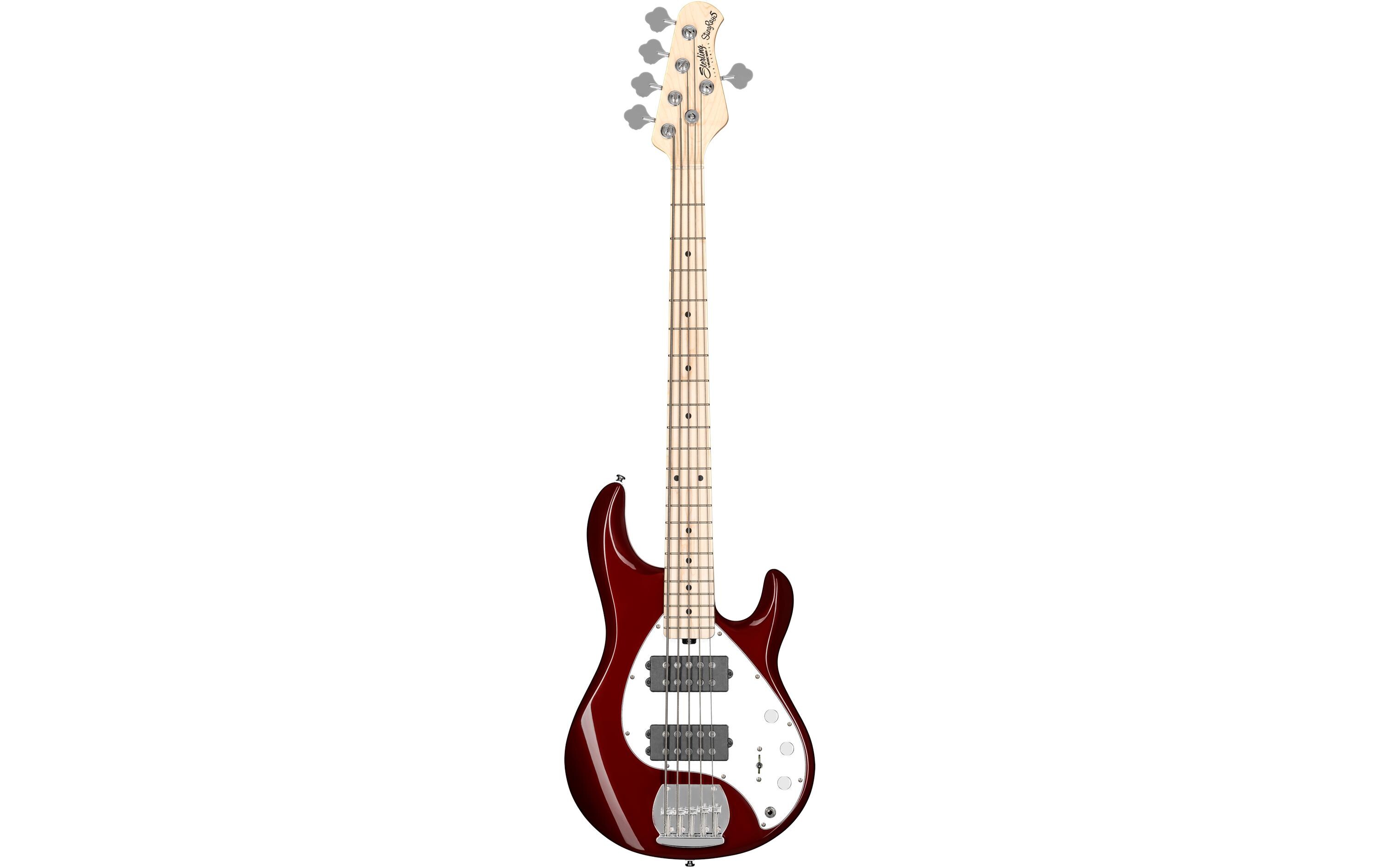E-Bass StingRay Ray5HH – Candy Apple Red<br>5-seitiger Bass mit Aktivelektronik und 2 Humbucker