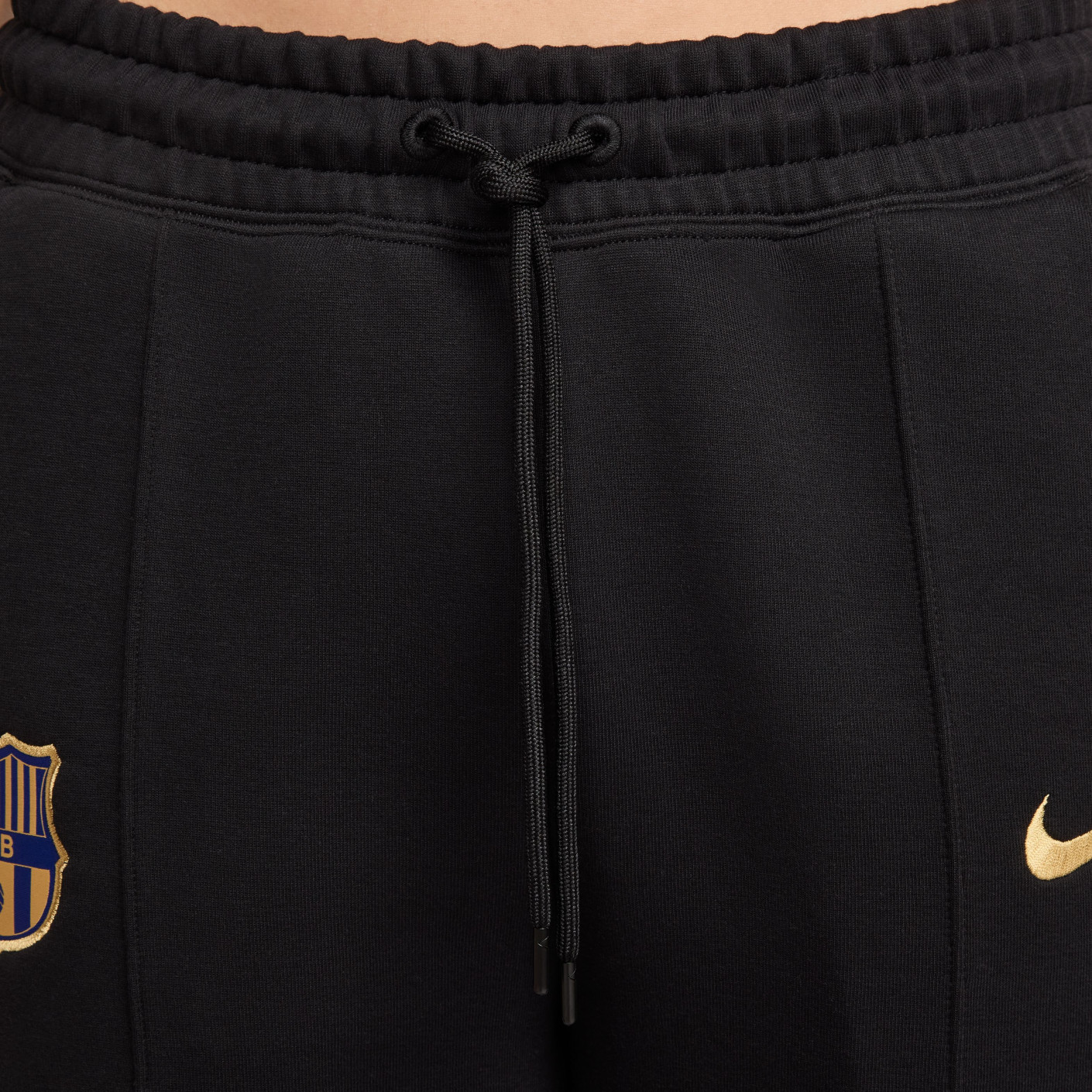 Nike FC Barcelona Tech Fleece Joggingbroek 2024-2025 Dames Zwart Goud