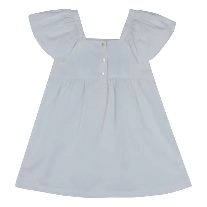 Babe & Tess Robe Brodée Fleurs Orsola | Blanc