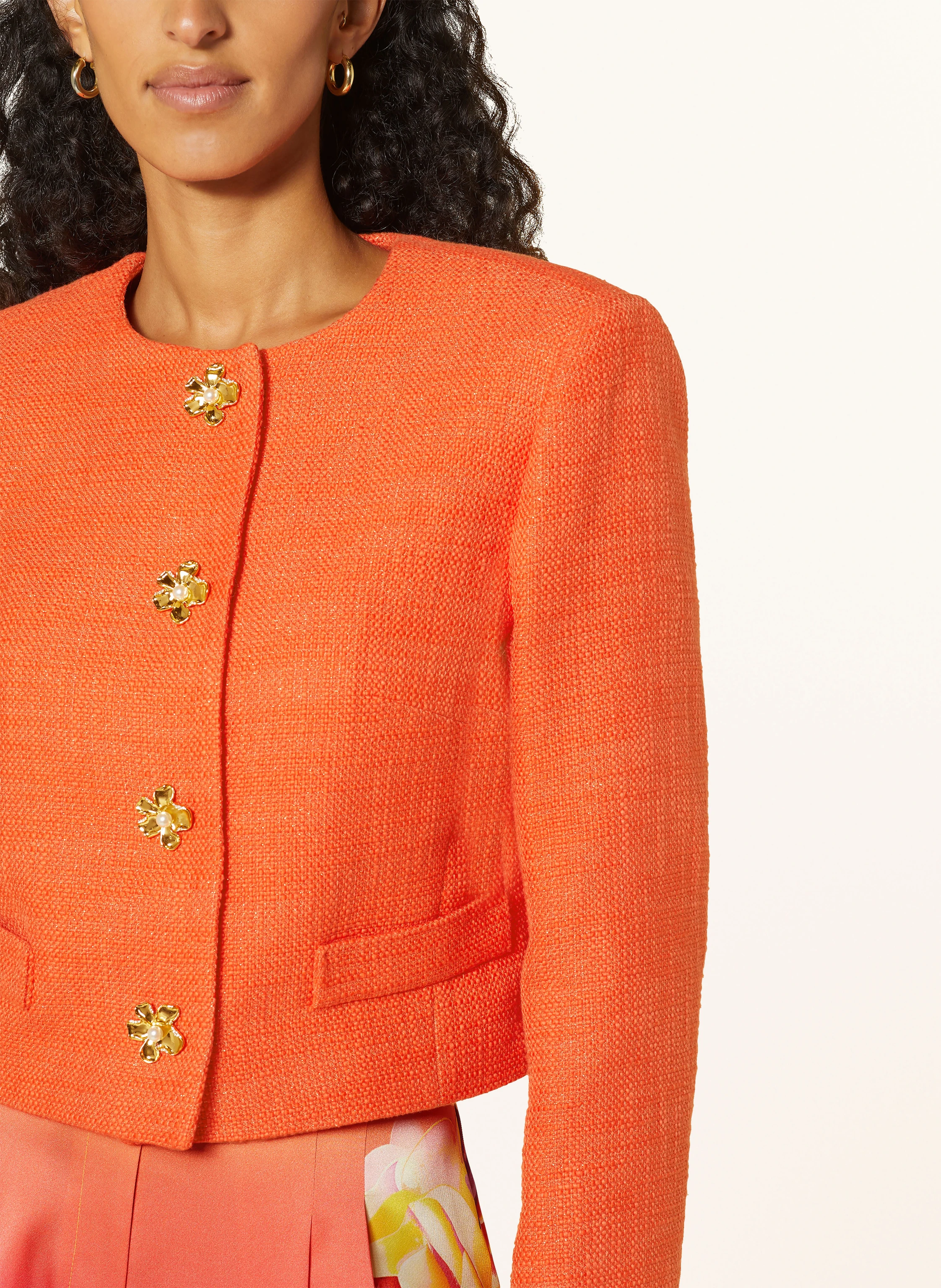 MARC CAIN Kastenjacke aus Tweed mit Glitzergarn
