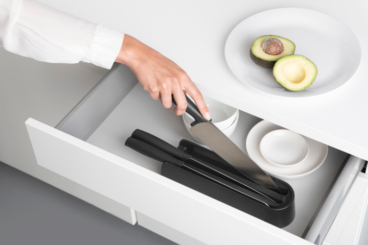 Tasty  Lade messenblok plus 3 messen 123023 - Dark Grey
