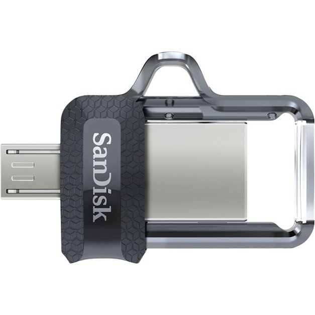 SanDisk 173384 lecteur USB flash 32 Go USB Type-A / Micro-USB Noir, Transparent
