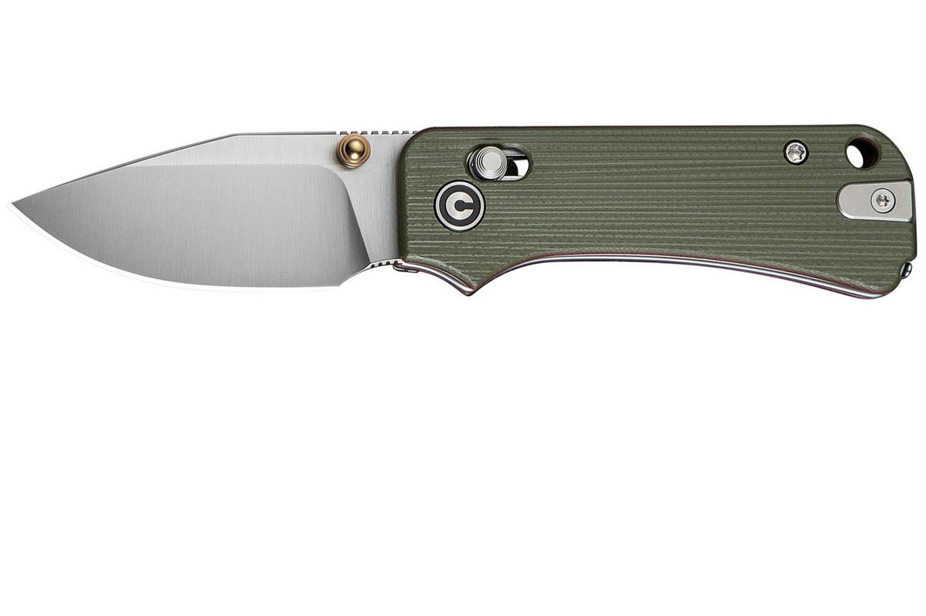 Civivi Baby Banter 2 - TG C24074-1, Satin 14C28N, Milled Green/Red G10, Tweezers and Toothpick, zakmes