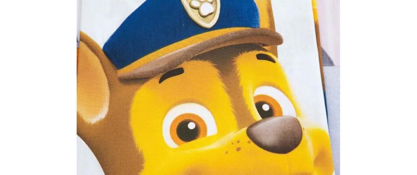 Kinder Bettwäschegarnitur Paw Patrol, 40/60+100/135 cmBettwäsche-Set für Kinder aus 100% Baumwolle
