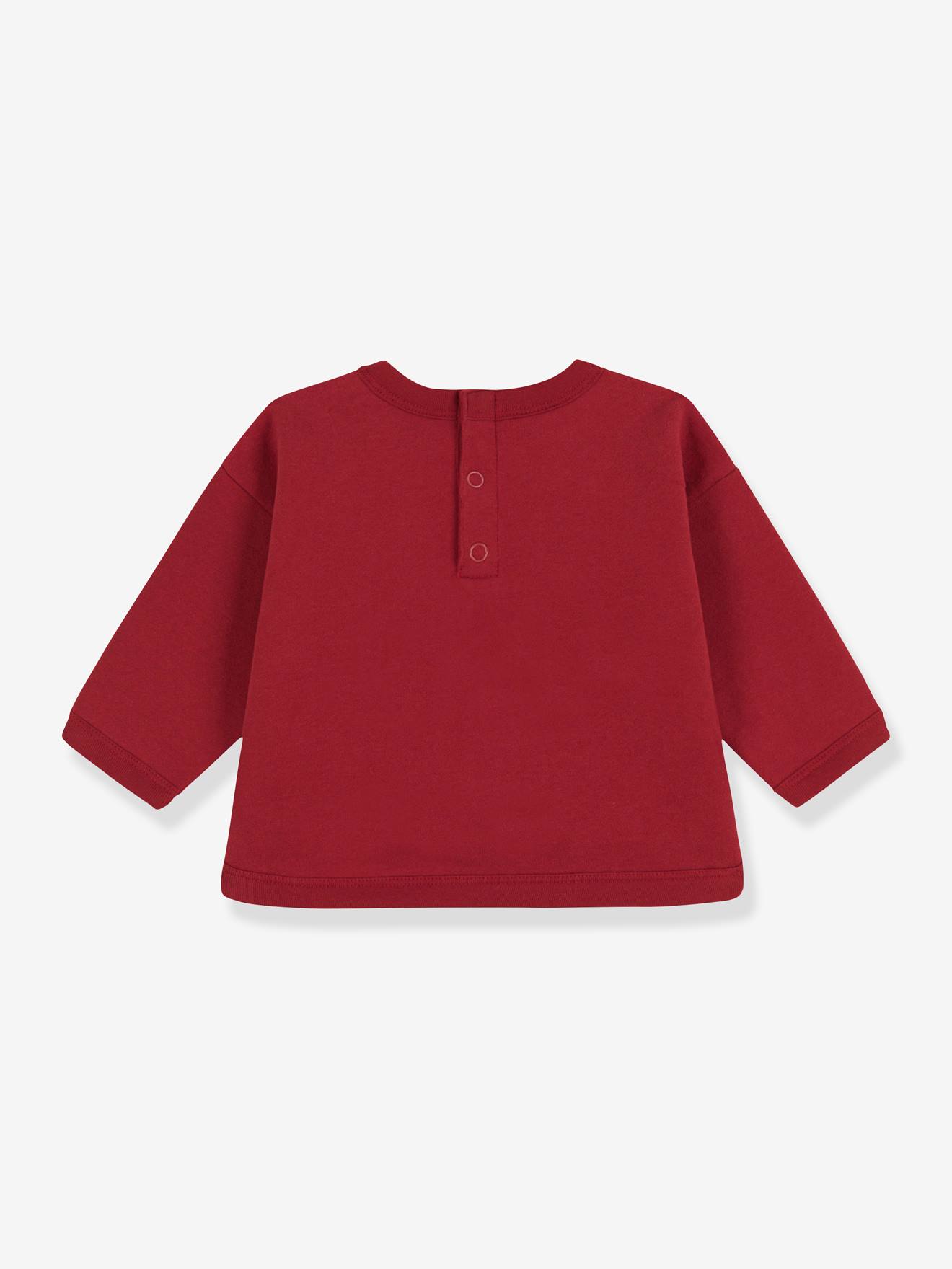 Moletom PETIT BATEAU de algodão vermelho para bebê