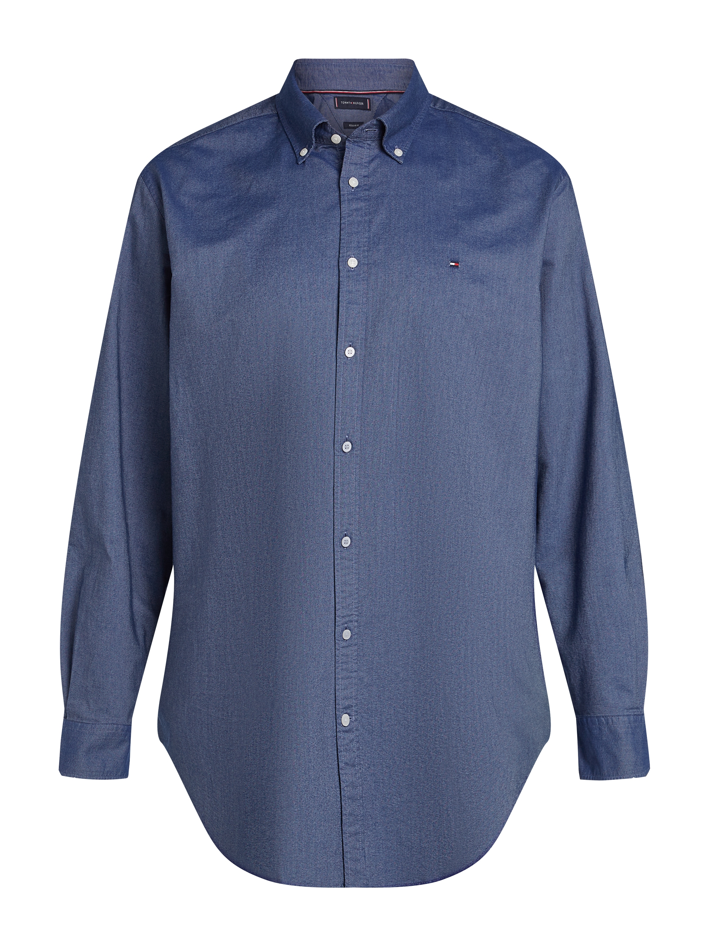 Tommy Hilfiger Big & Tall Langarmhemd »BT-SOLID HERITAGE OXFORD S-B«, in Grossen Grössen, Logostickerei