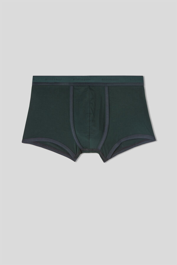 Cuecas boxer em algodão elástico Supima® com logotipo.