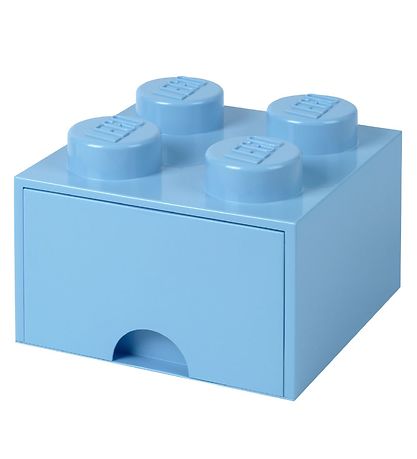 LEGO? Storage Opbevaringsskuffe - 4 Knopper - 25x25x18 - Lyseblå