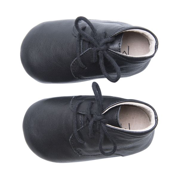 Mavies Classic Babyschoentjes Leather Black Mt. XS